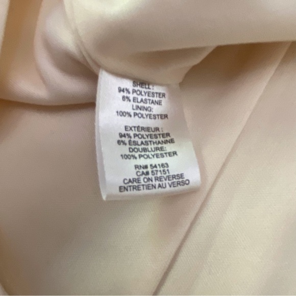 TOMMY Hilfiger dress ecru off white woven short sleeve summer flattering size 10 - Picture 9 of 16